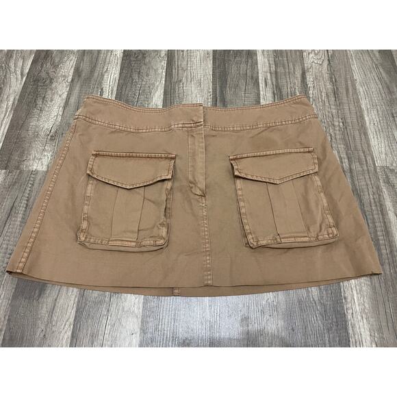 Lucky Brand Cargo Mini Skirt – Dark Khaki (Size Large) - Picture 1 of 6